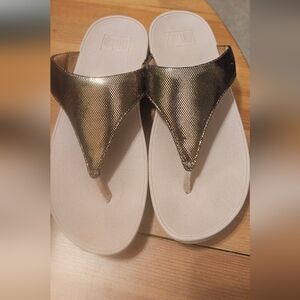 FitFlop Lulu Lustra Rose Gold Women's Sandals, Size 7 new w/o tags